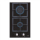 CATA | SCI 3002 BK | Hob | Gas on glass | Number of burners/cooking zones 2 | Rotary knobs | Black