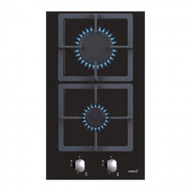 CATA Hob SCI 3002 BK Gas on glass Number of burners/cooking zones 2 Rotary knobs Black