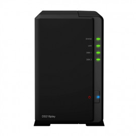 Synology Tower NAS DS218play up to 2 HDD/SSD Hot-Swap