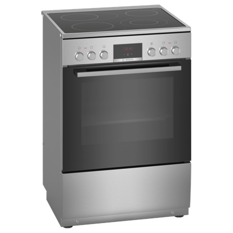 Bosch | Cooker | HKR39A250U | Hob type Vitroceramic | Oven type Electric | Stainless steel | Width 60 cm | Electronic ignitio...