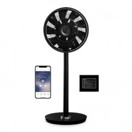 Duux | Smart Fan | Whisper Flex Smart Black with Battery Pack | Stand Fan | Black | Diameter 34 cm | Number of speeds 26 | Os...