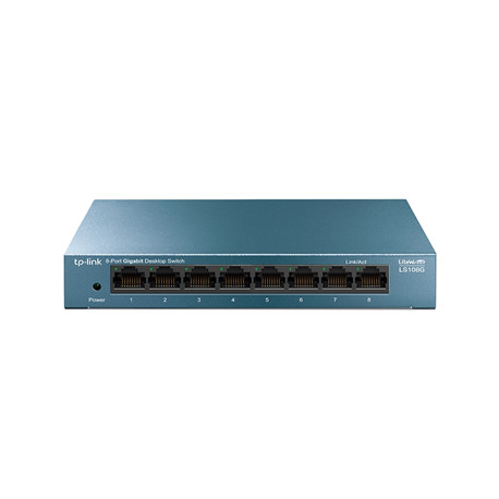 TP-LINK | 8-Port 10/100/1000Mbps Desktop Network Switch | LS108G | Unmanaged | Desktop | 1 Gbps (RJ-45) ports quantity | SFP ...
