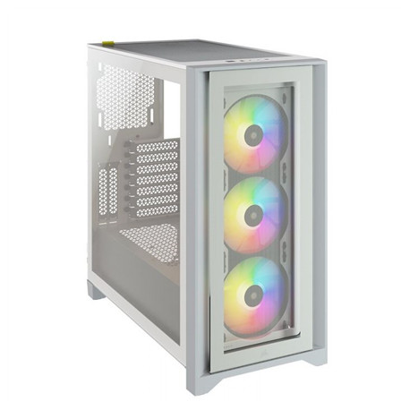 Corsair | Tempered Glass Mid-Tower ATX Case | iCUE 4000X RGB | Side window | Mid-Tower | White | Power supply included No | ATX