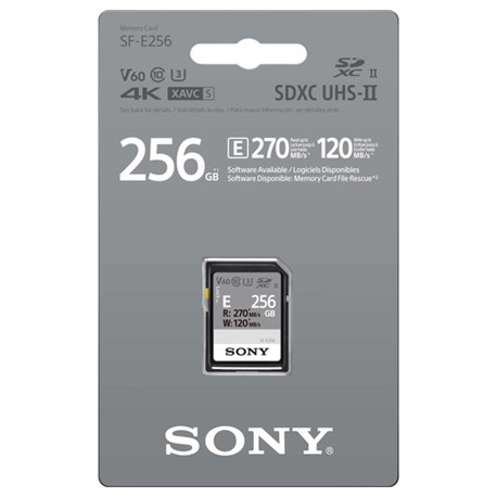 Sony | SF-E Series UHS-II SDXC Memory Card | SF-E256 | 256 GB | SDXC | Flash memory class 10