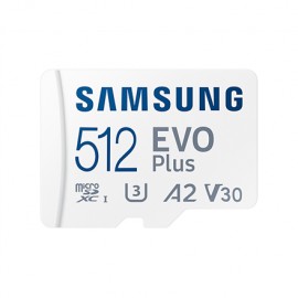 Samsung microSD Card EVO PLUS 512 GB MicroSDXC Flash memory class 10 SD adapter