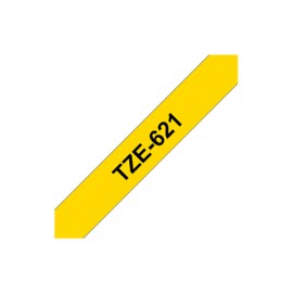 Brother TZe-621 Laminated Tape Black on Yellow TZe 8 m 9 cm