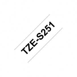 Brother TZe-S251 Strong Adhesive Laminated Tape Black on White