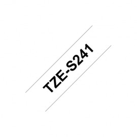 Brother TZe-S241 Strong Adhesive Laminated Tape Black on White