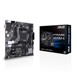 Asus | PRIME A520M-K | Processor family AMD | Processor socket AM4 | DDR4 | Memory slots 2 | Supported hard disk drive interf...