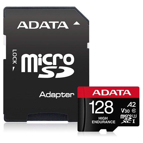 ADATA | AUSDX128GUI3V30SHA2-RA1 Memory Card | 128 GB | MicroSDXC | Flash memory class 10 | Adapter