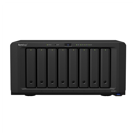 Synology | Tower NAS | DS1821+ | Up to 8 HDD/SSD Hot-Swap | AMD Ryzen | Ryzen V1500B Quad Core | Processor frequency 2.2 GHz ...