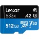 Lexar | High-Performance 633x | UHS-I | 512 GB | MicroSDXC | Flash memory class 10
