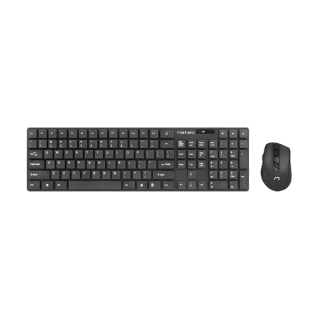 Natec | Keyboard and Mouse | Stringray 2in1 Bundle | Keyboard and Mouse Set | Wireless | Batteries included | US | Black | Wi...