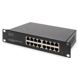 Digitus 16-port Gigabit Ethernet Switch DN-80115 Unmanaged Rackmountable Power supply type Internal