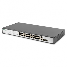 Digitus Fast Ethernet PoE Switch 24-port PoE + 2 Combo