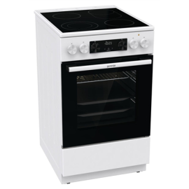Cooker | GECS5C70WA | Hob type Vitroceramic | Oven type Electric | White | Width 50 cm | Grilling | LED | Depth 59.4 cm | 70 L