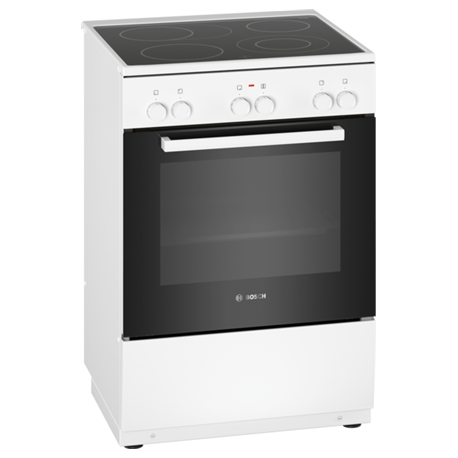 Bosch | Cooker | HKA090220U Series 2 | Hob type Vitroceramic | Oven type Electric | White | Width 60 cm | Grilling | Depth 60...