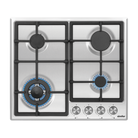 Simfer | H6.406.VGWIM | Hob | Gas | Number of burners/cooking zones 4 | Rotary knobs | Stainless Steel