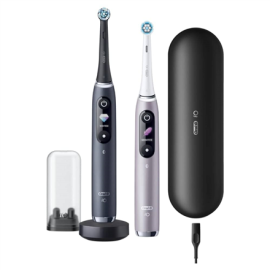Oral-B | iO 9 Series Duo | Electric Toothbrush | Rechargeable | For adults | ml | Number of heads | Black Onyx/Rose | Number ...