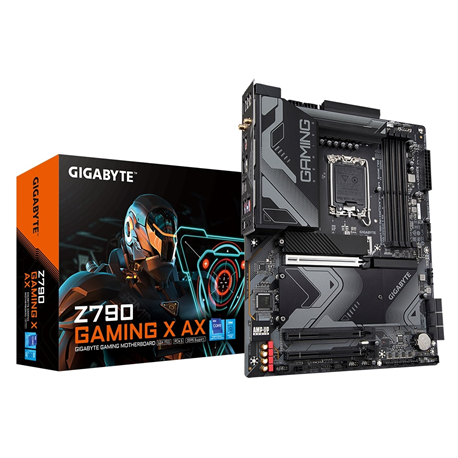 Gigabyte | Z790 GAMING X AX 1.0 M/B | Processor family Intel | Processor socket LGA1700 | DDR5 DIMM | Memory slots 4 | Suppor...