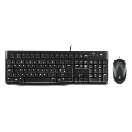 Logitech | LGT-MK120-US | Keyboard and Mouse Set | Wired | Mouse included | US | Black | USB Port | International EER
