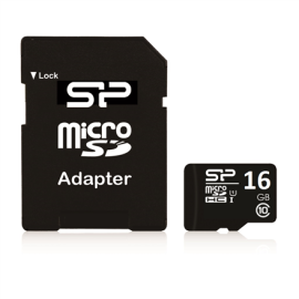 Silicon Power 16 GB MicroSDHC Flash memory class 10 SD adapter