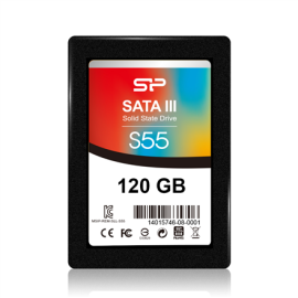 Silicon Power Slim S55 120 GB SSD interface SATA Write speed 420 MB/s Read speed 550 MB/s