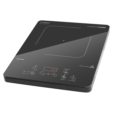 Caso | Free standing table hob | Comfort C2000 | Number of burners/cooking zones 1 | Sensor | Black | Induction
