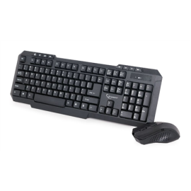Gembird | Desktop Set | KBS-WM-02 | Keyboard and Mouse Set | Wireless | Mouse included | US | Black | USB | US | 450 g | Nume...