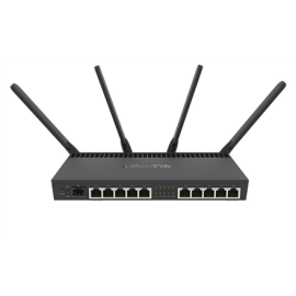 MikroTik | RB4011iGS+5HacQ2HnD-IN | 802.11ac | 10/100/1000 Mbit/s | Ethernet LAN (RJ-45) ports 10 | Mesh Support No | MU-MiMO...