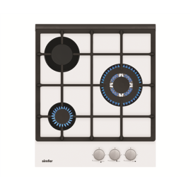 Simfer | H4.305.HGSBB | Hob | Gas on glass | Number of burners/cooking zones 3 | Rotary knobs | White