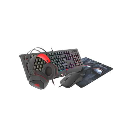 GENESIS COMBO set 4in1 cobalt 330 rgb keyboard + mouse +headphones + mousepad