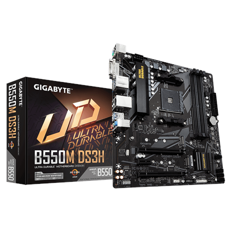 Gigabyte | B550M DS3H 1.0 | Processor family AMD | Processor socket AM4 | DDR4 DIMM | Memory slots 4 | Number of SATA connect...