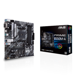 Asus | PRIME B550M-A | Processor family AMD | Processor socket AM4 | DDR4 | Memory slots 4 | Supported hard disk drive interf...