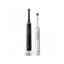 Oral-B | Pro3 3900 Cross Action | Electric Toothbrush | Rechargeable | For adults | ml | Number of heads | Black and White | ...