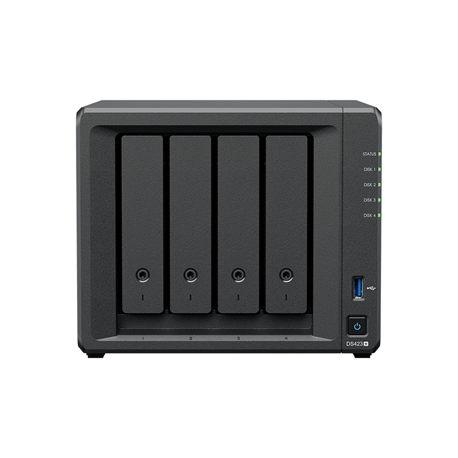 Synology | Tower NAS | DS423+ | Intel Celeron | J4125 | Processor frequency 2.7 GHz | 2 GB | DDR4