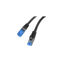 Lanberg | Patch Cord cat. 6 FTP | PCF6A-10CC-0025-BK | S/FTP | Black | 0.25 m | S/FTP shielding type – Aluminium braid on wir...