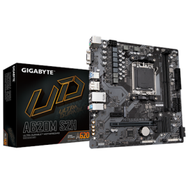 Gigabyte | A620M S2H 1.0 M/B | Processor family AMD | Processor socket AM5 | DDR5 DIMM | Memory slots 2 | Supported hard disk...