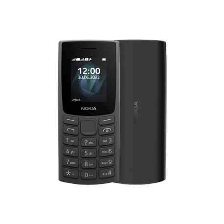 Nokia | 105 (2023) TA-1557 | Charcoal | 1.8 " | TFT LCD | 120 x 160 pixels | Dual SIM | Mini Sim | 3G | USB version microUSB ...