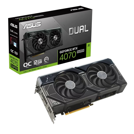 Asus | Dual GeForce RTX 4070 SUPER OC Edition 12GB GDDR6X Gaming | NVIDIA | 12 GB | GeForce RTX 4070 SUPER | GDDR6X | HDMI po...