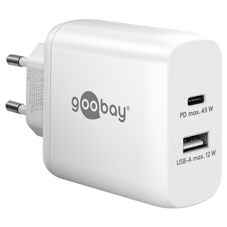 Goobay | USB-C PD Dual Fast Charger (45 W) | 65412 | N/A